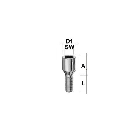 Star Head Bolts Conical 12 x 1.75 x ...mm 4 pcs