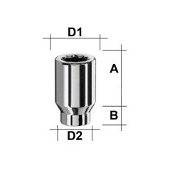 Sternförmige Muttern 12 x 1,25 x 34 mm, 4 Stück