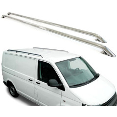 Polished Stainless Steel Roof Bars VW Bus T5 Long 03-15