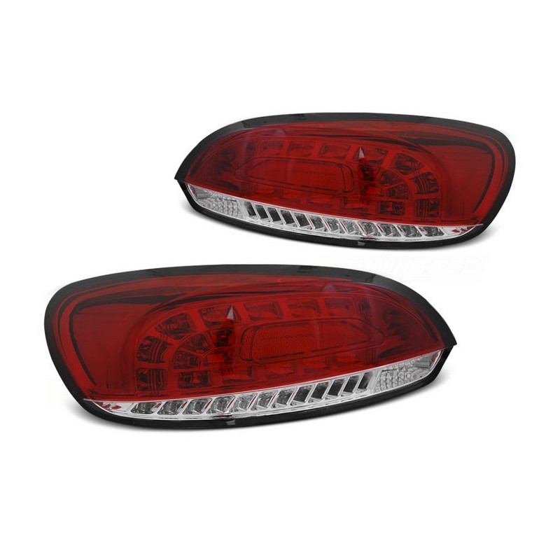 Rot/Chrome LED-Rückleuchten Volkswagen Scirocco III 08-04/14 LDVWI1