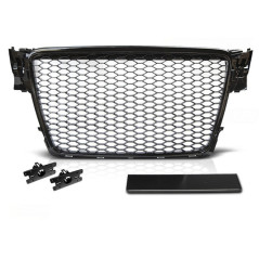 Kühlergrill Audi A4 B8 RS-Style 08-11 Schwarz glänzend GRAU28