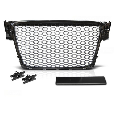 Kühlergrill Audi A4 B8 RS-Style 08-11 Schwarz glänzend GRAU28