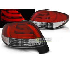 Feux Arrière LED Bar Rouge/blanc Pour Peugeot 206