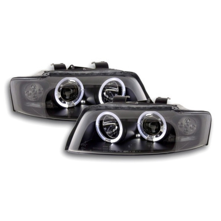 Phares Avant Angel Eyes Audi A4 0.00-10.04 Noir