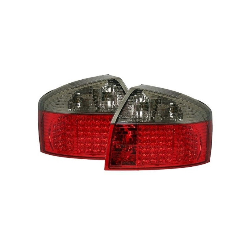 Feux Arrière Audi A4 B6 10.00-10.04 à Leds Rouge/Fumé