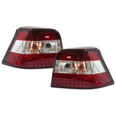 Rot/klare LED-Rückleuchten VW Golf 3 97-03 5 Türen CP13190