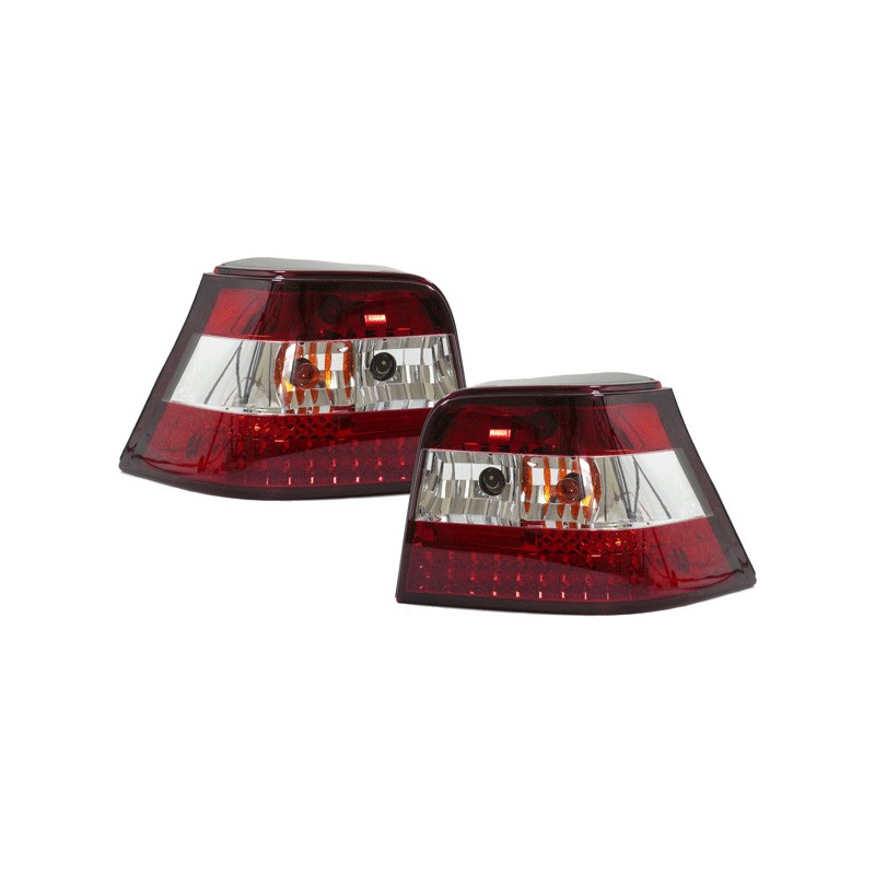 Rot/klare LED-Rückleuchten VW Golf 3 97-03 5 Türen CP13190