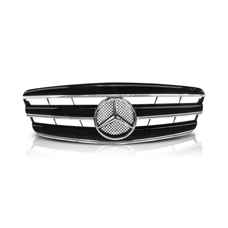 Kühlergrill in Schwarz/Chrom-Optik für Mercedes W221 05-09 GRME31