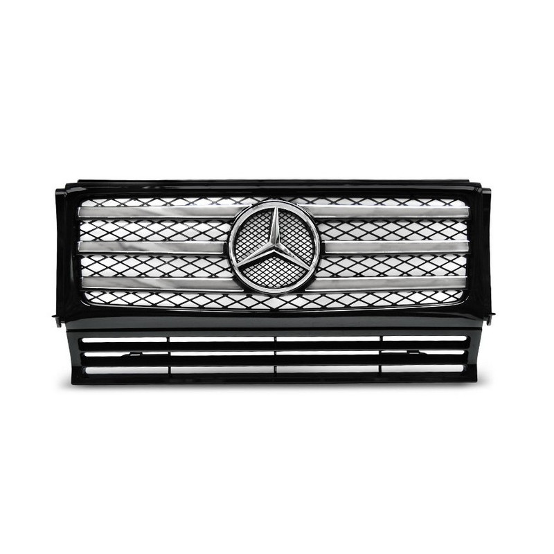 Schwarz/Chrom-Kühlergrill für Mercedes W463 90-12  GRME26