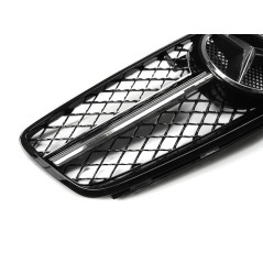 Gloss Black / Chrome Grille for Mercedes W204 07-14 C63