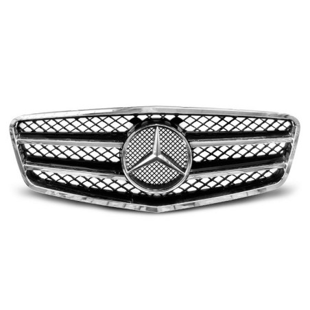 Schwarz / Chrom AMG Look Kühlergrill für Mercedes W212 09-13 GRME24