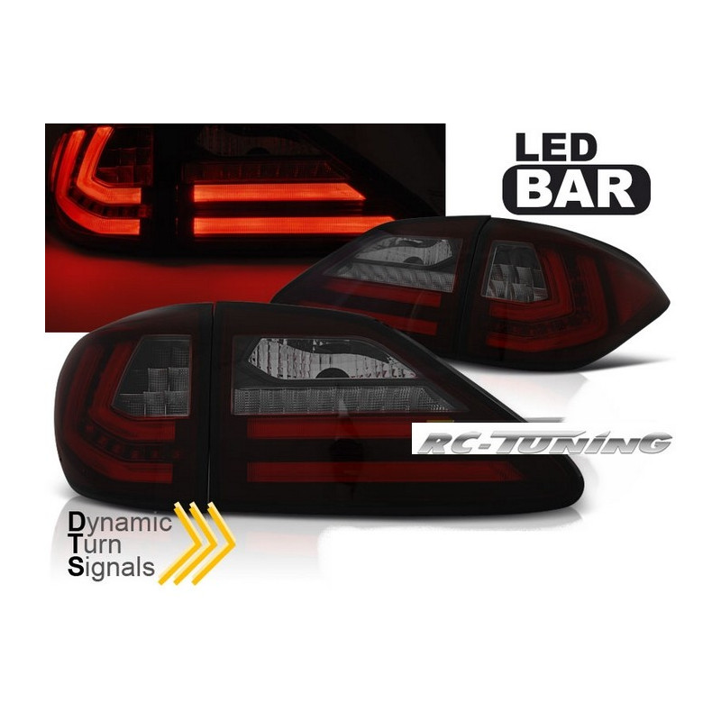 Rote/rauchfarbene LED-Rückleuchten für Lexus RX350 09–12 LDLE07