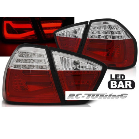 Feux Arriére LED BAR Rouge/Clair pour BMW E90 03.05-08.08