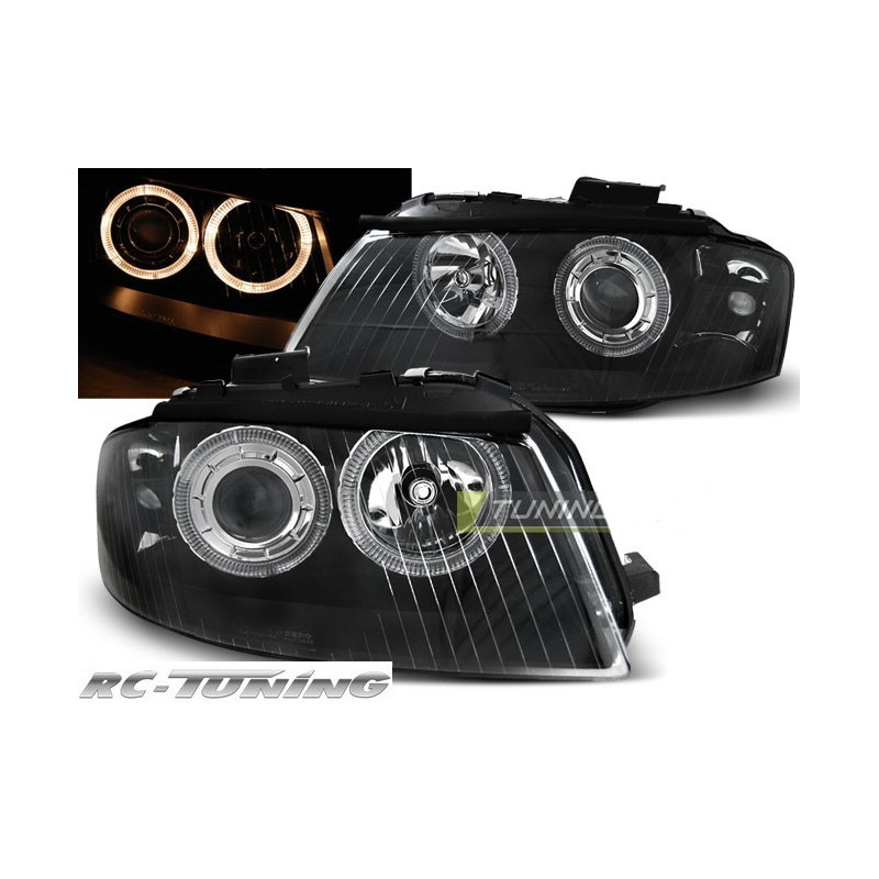 Angel Eyes Frontscheinwerfer Audi A3 8P 05.03-03.08 Schwarz LPAU78