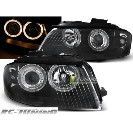 Front Headlights Angel Eyes Audi A3 8P 05.03-03.08 Black LPAU78 LPAU78 219,90 €