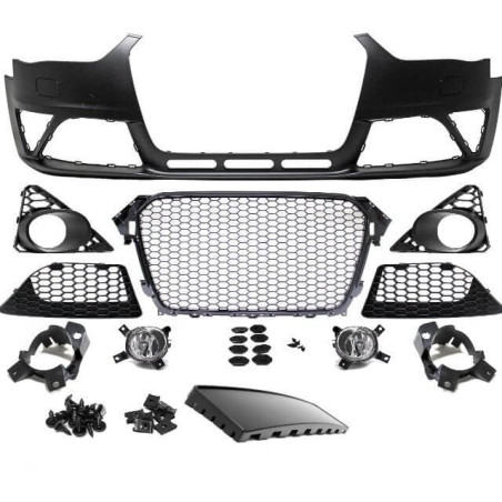 Frontstoßstange im RS4-Look mit glänzend schwarzem Kühlergrill für Audi A4 8K B8 11-15