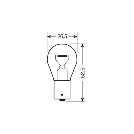 2 Chrome bulbs 12 Volts 21W