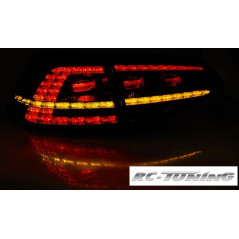 Feux Arrière LED Rouge/Clair Look GTI Pour VW Golf 7 13- Feux arrière