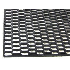 Black plastic grid 120 x 40 cm, mesh 18 x 8 mm