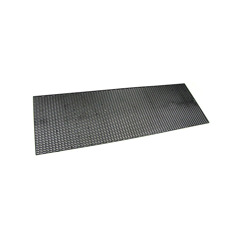 Grille alu noir 130 x 30 cm, maillage 25 x 11 mm