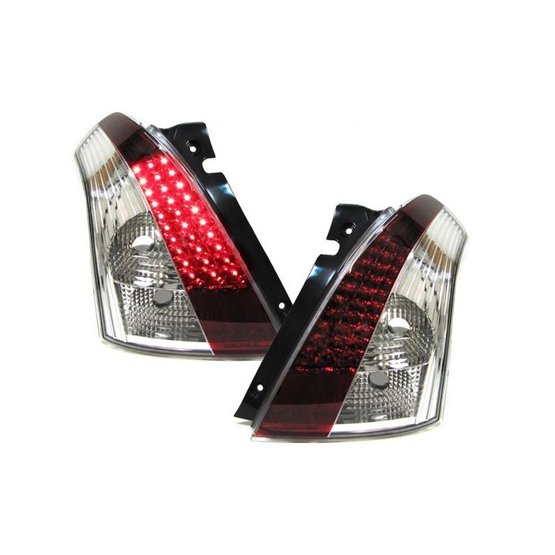 Rot/klare LED-Rücklichter für Suzuki Swift III 05-10 CP14701