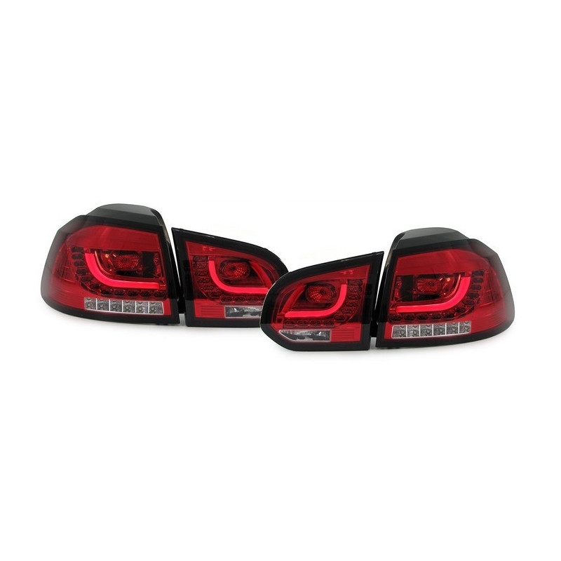Feux arrière LightBar Rouge/clair pour VW Golf 6 Berline 08 Feux arrière