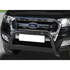 Pare buffle Inox 60mm Noir pour Ford Ranger 2012 - 2016 Protections avant