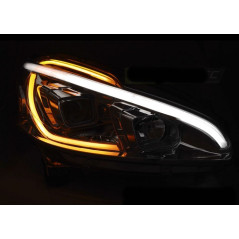 Front Headlights Tube Light Chrome for Peugeot 208