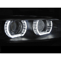 Black LED Angel Eyes Xenon Headlights for BMW E92/E93 06-10 AFS