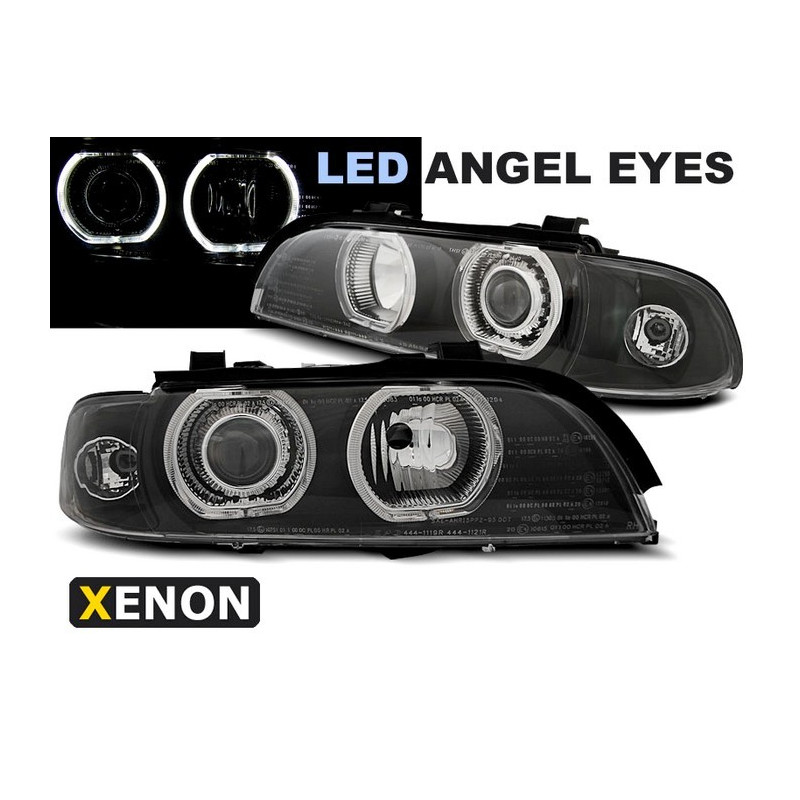 Frontscheinwerfer Angel Eyes Led Xenon D2S BMW E39 09.95-05.03 Schwarz LPBME2