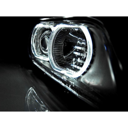 Front Headlights Angel Eyes Led Xenon D2S BMW E39 09.95-05.03 Black