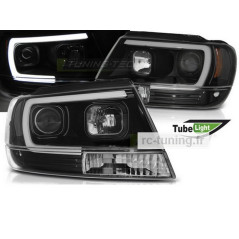 Phares Avant Tube Light Noir PourChrysler Jeep Grand Cherokee 99 - 05