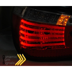 Red/Smoked LED Tail Lights with Dynamic Turn Signals for BMW E60 03-07