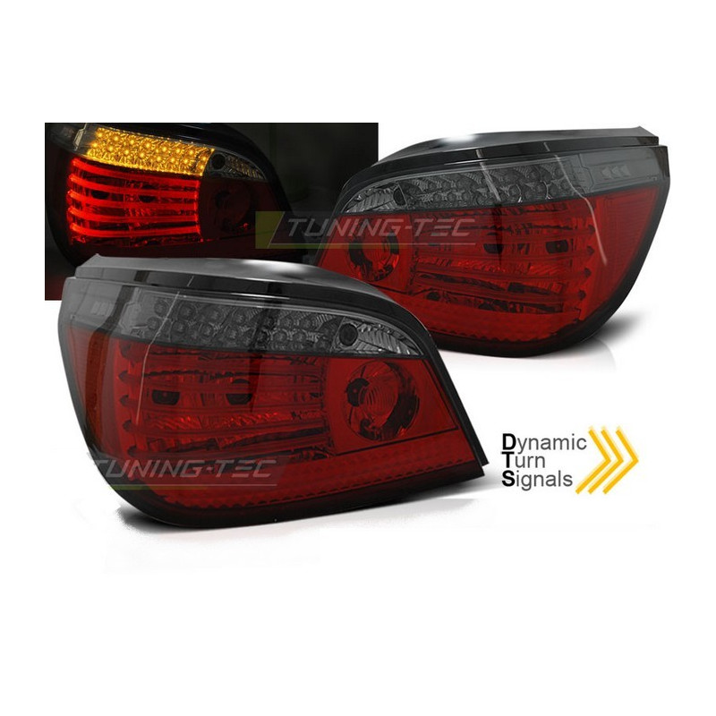 Feux Arrière Led Rouge/fumé avec clignotants dynamique pour BMW E60 03-07