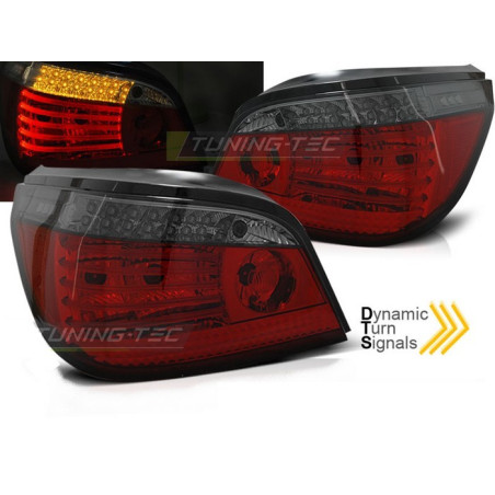 Feux Arrière Led Rouge/fumé avec clignotants dynamique pour BMW E60 03-07