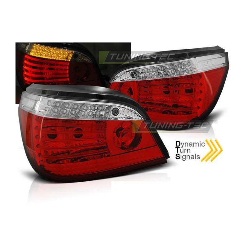 Feux Arrière Led Rouge/fumé avec clignotants dynamique pour BMW E60 03-07