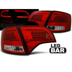 Feux Arrière Audi A4 B7 11.04-03.08 à Leds/Light Bar Rouge