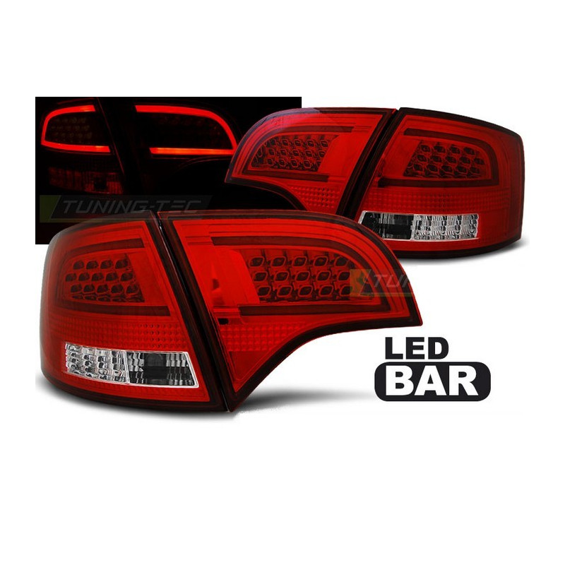 Feux Arrière Audi A4 B7 11.04-03.08 à Leds/Light Bar Rouge Feux arrière