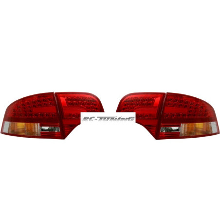 Feux Arrière Audi A4 B7 Break 11.04-03.08 à Leds Rouge foncé