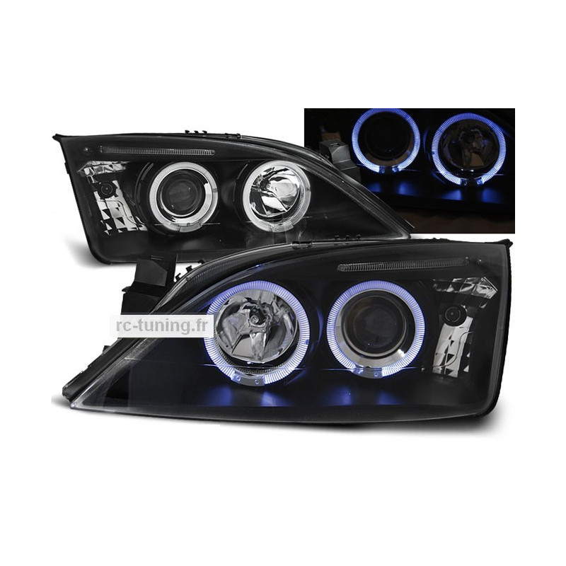 Angel Eyes Frontscheinwerfer Ford Mondeo MK3 09.00-05.07 Schwarz LPFO35