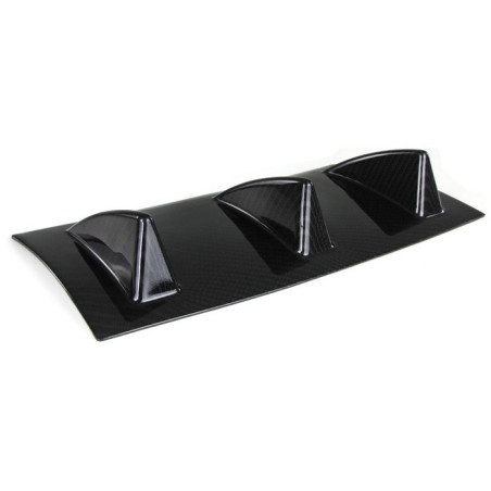 Universal 35 cm diffuser for rear bumper Carbon Look