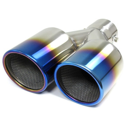 Titanium Stainless Steel Exhaust Tip 2 x 87mm Universal Screw-On CP34024 CP34024 59,90 €