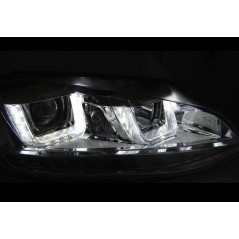 U Type Chrome DRL Front Headlights for VW GOLF 7