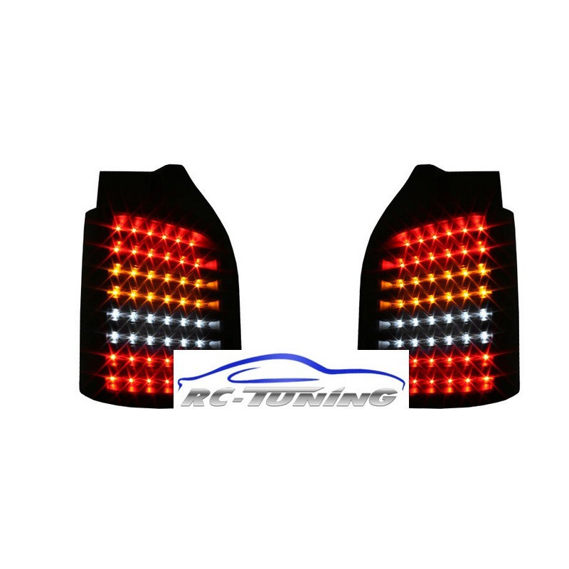 Feux Arrière VW T5 04.03-09/10- Transporter à Leds Noir Feux arrière