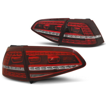 VW Golf 7 Red GTI Look Tail Lights with Dynamic Indicators