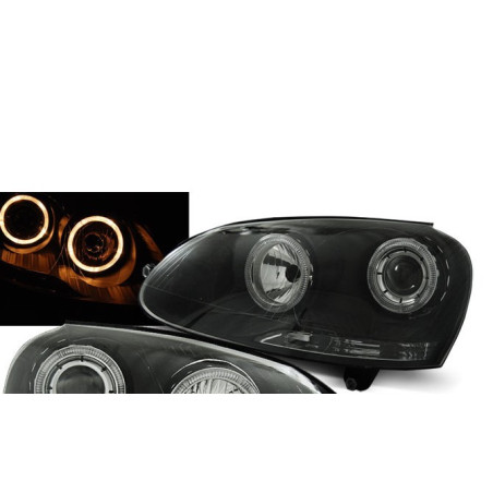 Angel Eyes Frontscheinwerfer Volkswagen Golf 5 10.03-09 Schwarz