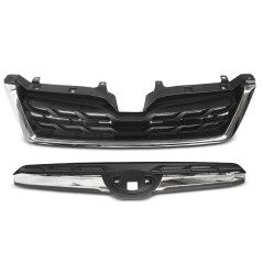 Chrom/schwarzer LCI-Look-Kühlergrill für Subaru Forester IV 13–18 GRSU01