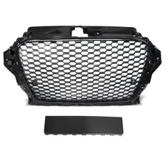 Glänzend schwarzer RS3-Look-Kühlergrill für Audi A3 8V 12-16 + PDC GRAU52