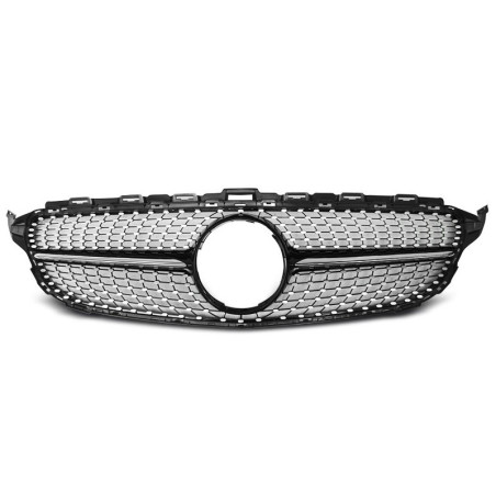 Glänzend schwarzer AMG Look Kühlergrill für Mercedes W205 C450 GRME38