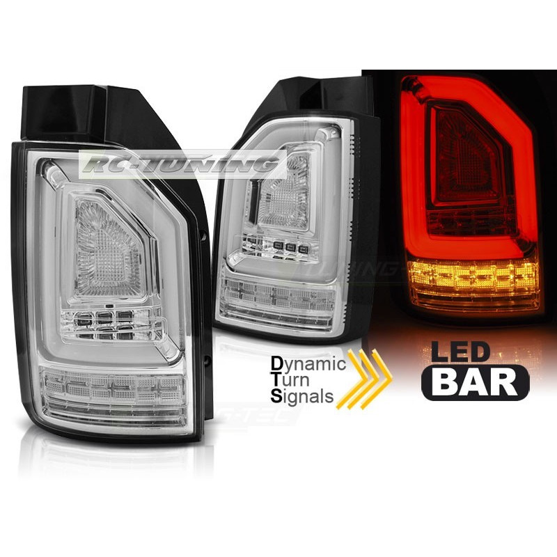 Feux Arrière VW T6 Hayon LED BAR Rouge/blanc